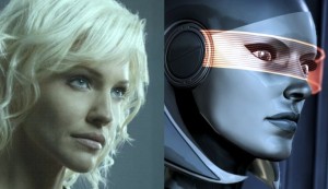 Side by side comparison of Mass Effect 3's EDI and Tricia Helfer