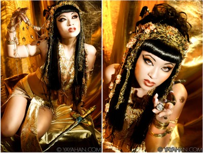 Yaya pictured in a tribute to Cleopatra