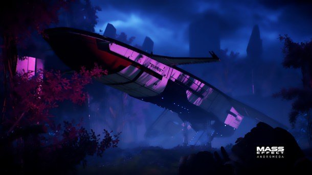 Andromeda Initiative Survey Ship The Tempest on the jungle world of Havarl