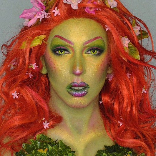 Poison Ivy cosplay portrait.
