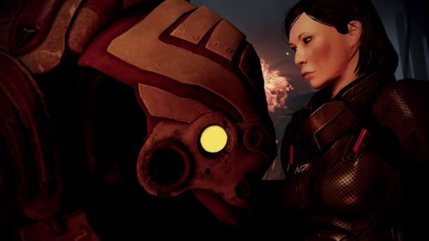 Screenshot from ME2 featuring Shep and Wrex,