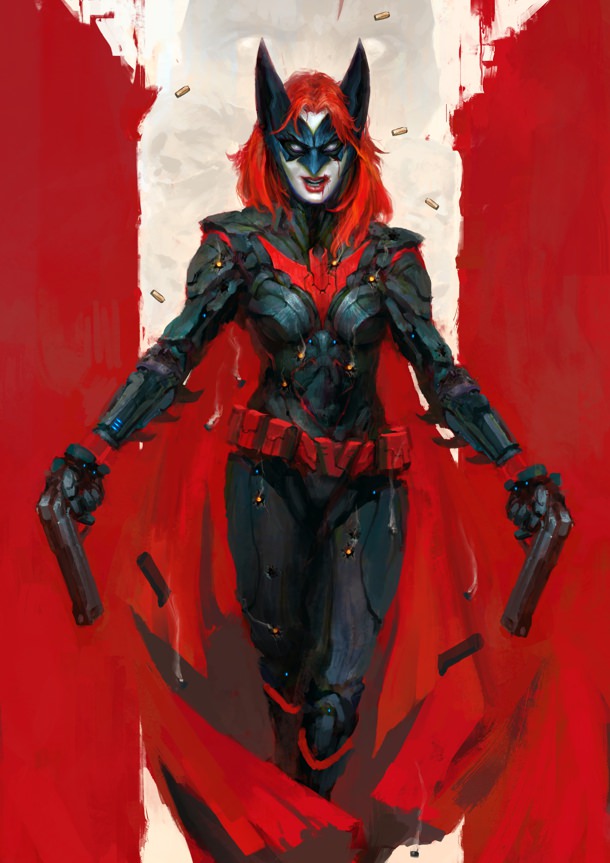 Batwoman in the style of current covers by Daniel Kamarudin