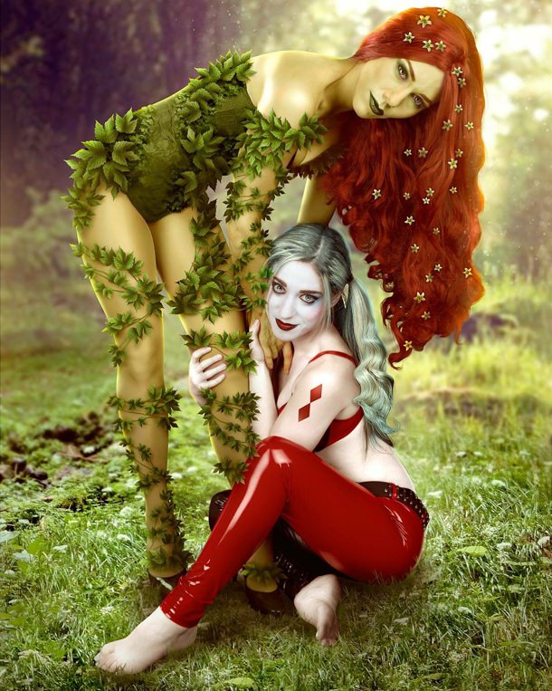 Poison ivy cosplay and harley quinn Harley Quinn