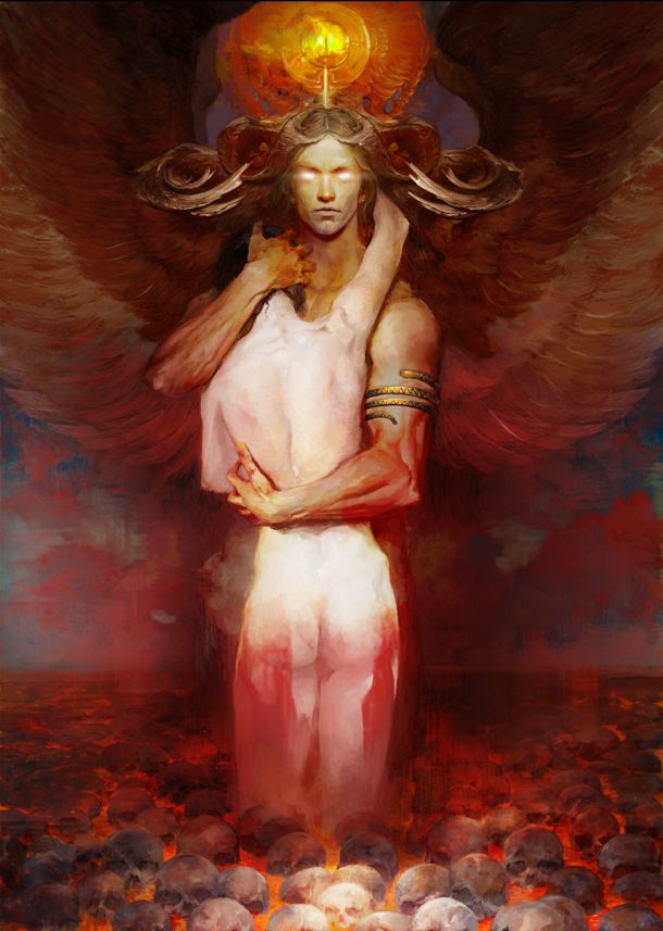 An angel in hell by Korean artist Hoooook.